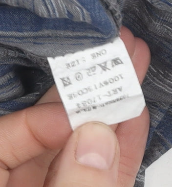 Seven Style Women's Blue Striped Jumpsuit, One Size