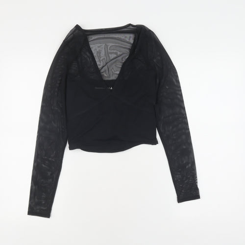 Abercrombie & Fitch Women’s Black Cropped Blouse - Size S