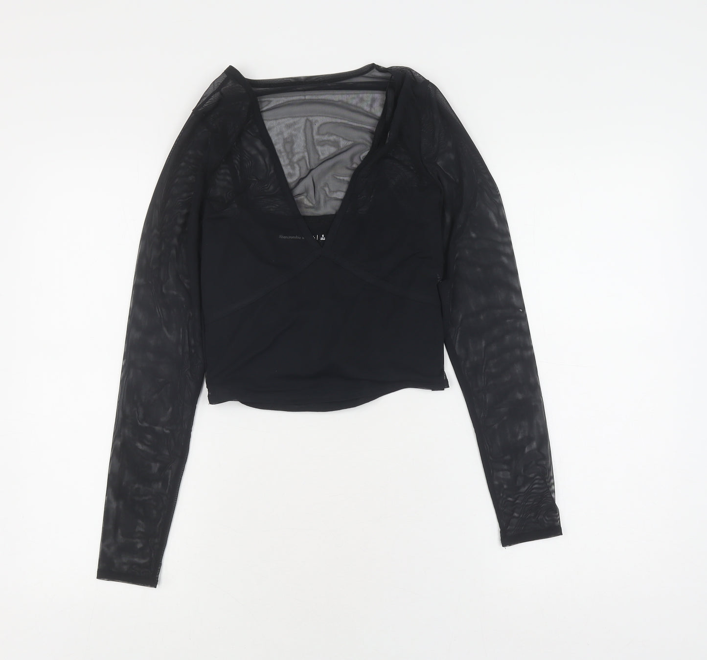 Abercrombie & Fitch Women’s Black Cropped Blouse - Size S