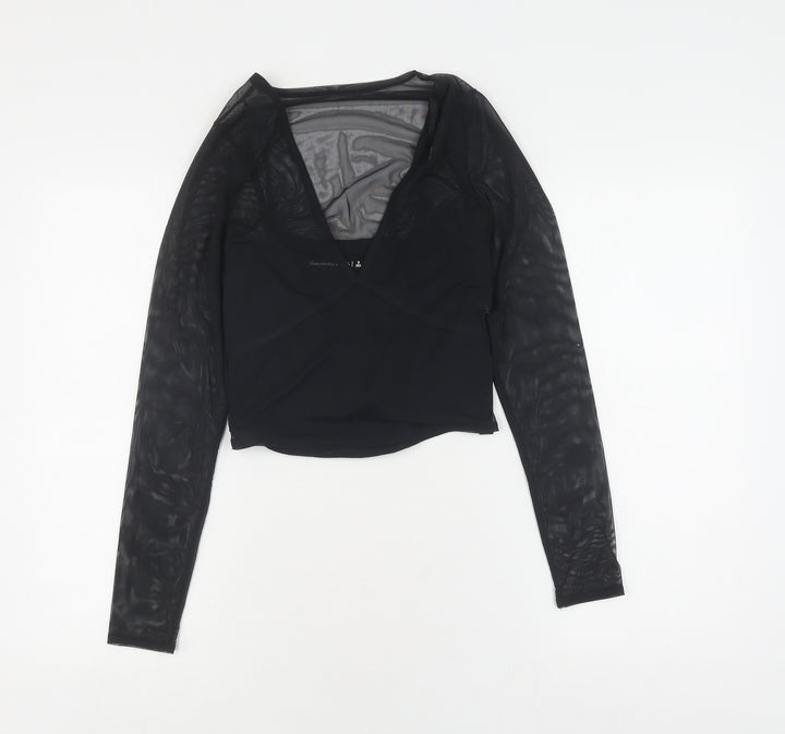 Abercrombie & Fitch Women’s Black Cropped Blouse - Size S