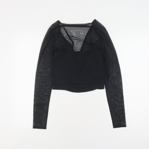 Abercrombie & Fitch Women’s Black Cropped Blouse - Size S