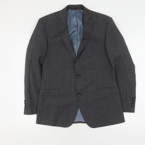 Moss 1851 Men's Grey Check Blazer, 38S