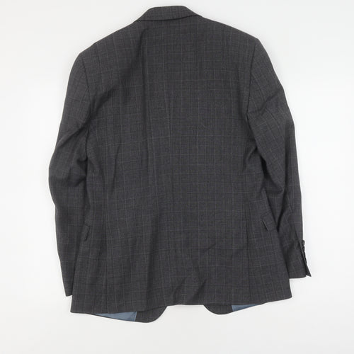 Moss 1851 Men's Grey Check Blazer, 38S