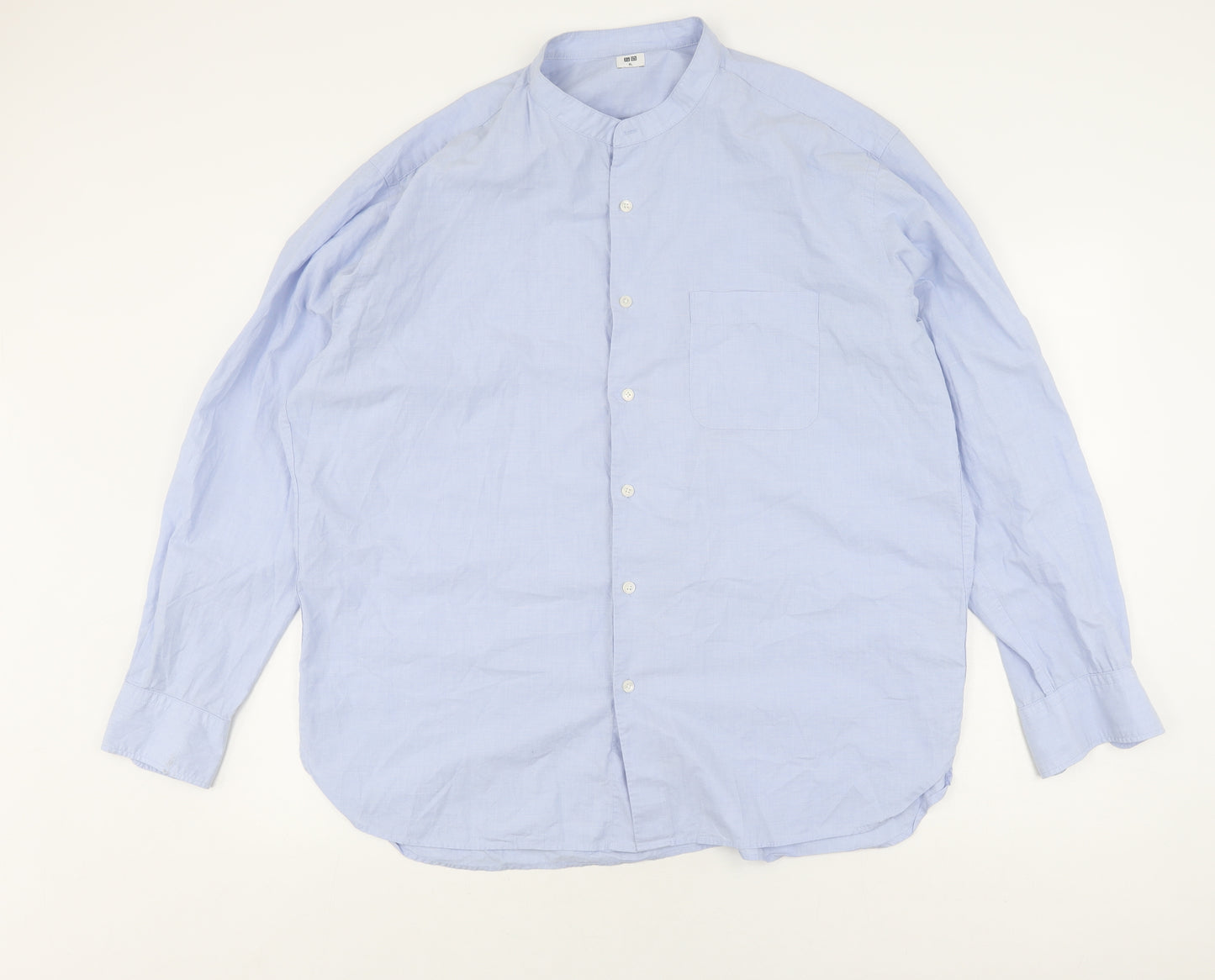UNIQLO Men's Blue XL Button-Up Shirt