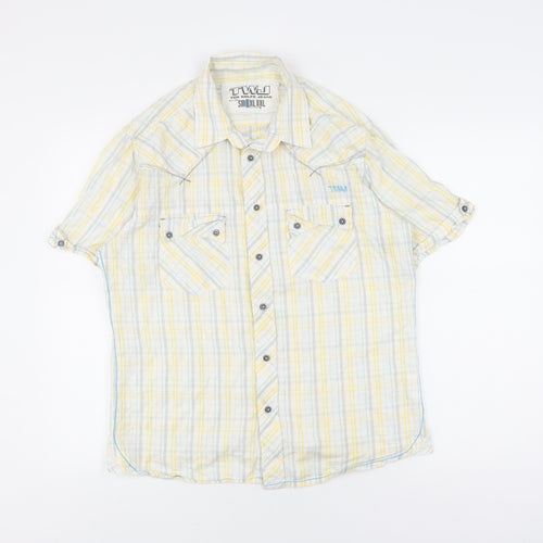 Tom Wolfe Jeans Men's Multicoloured Plaid Shirt S