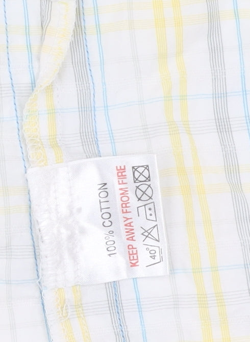 Tom Wolfe Jeans Men's Multicoloured Plaid Shirt S