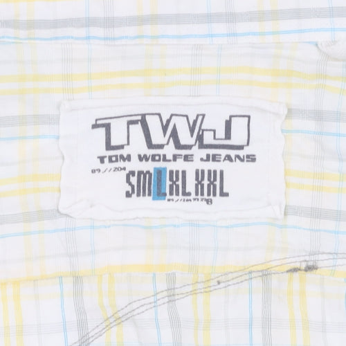 Tom Wolfe Jeans Men's Multicoloured Plaid Shirt S
