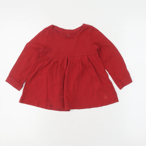 Gap Girls Red Long Sleeve Tunic Size 3 Years