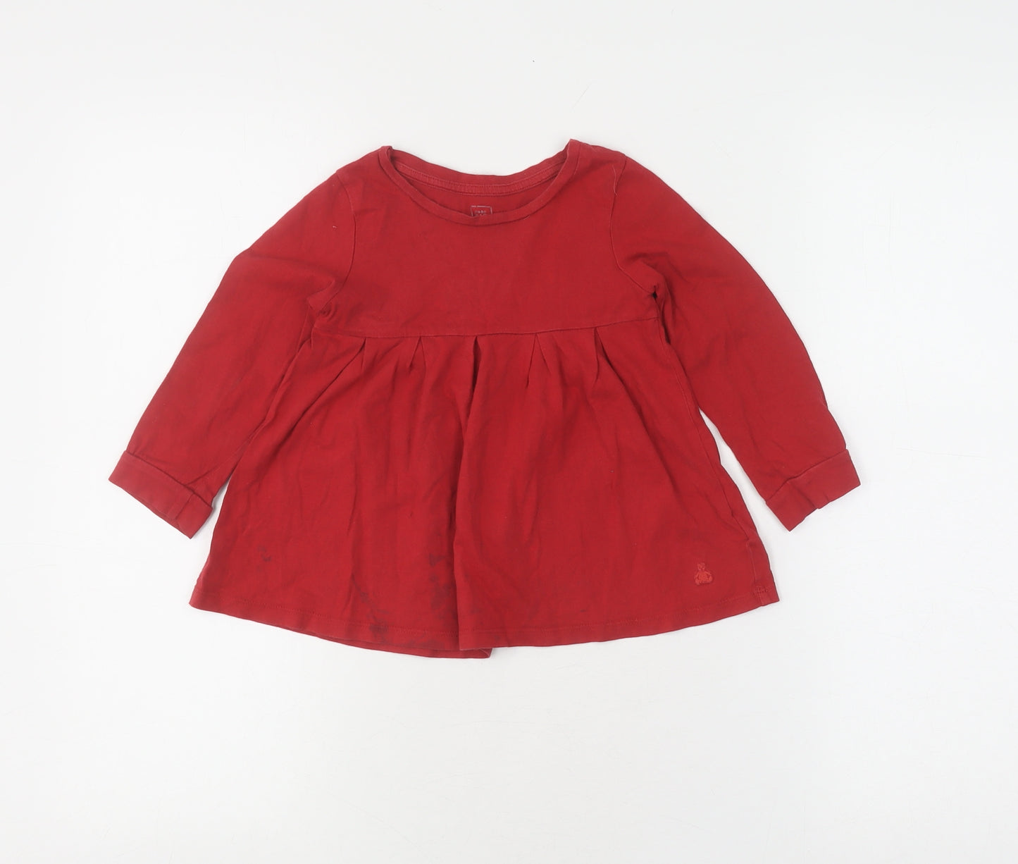 Gap Girls Red Long Sleeve Tunic Size 3 Years