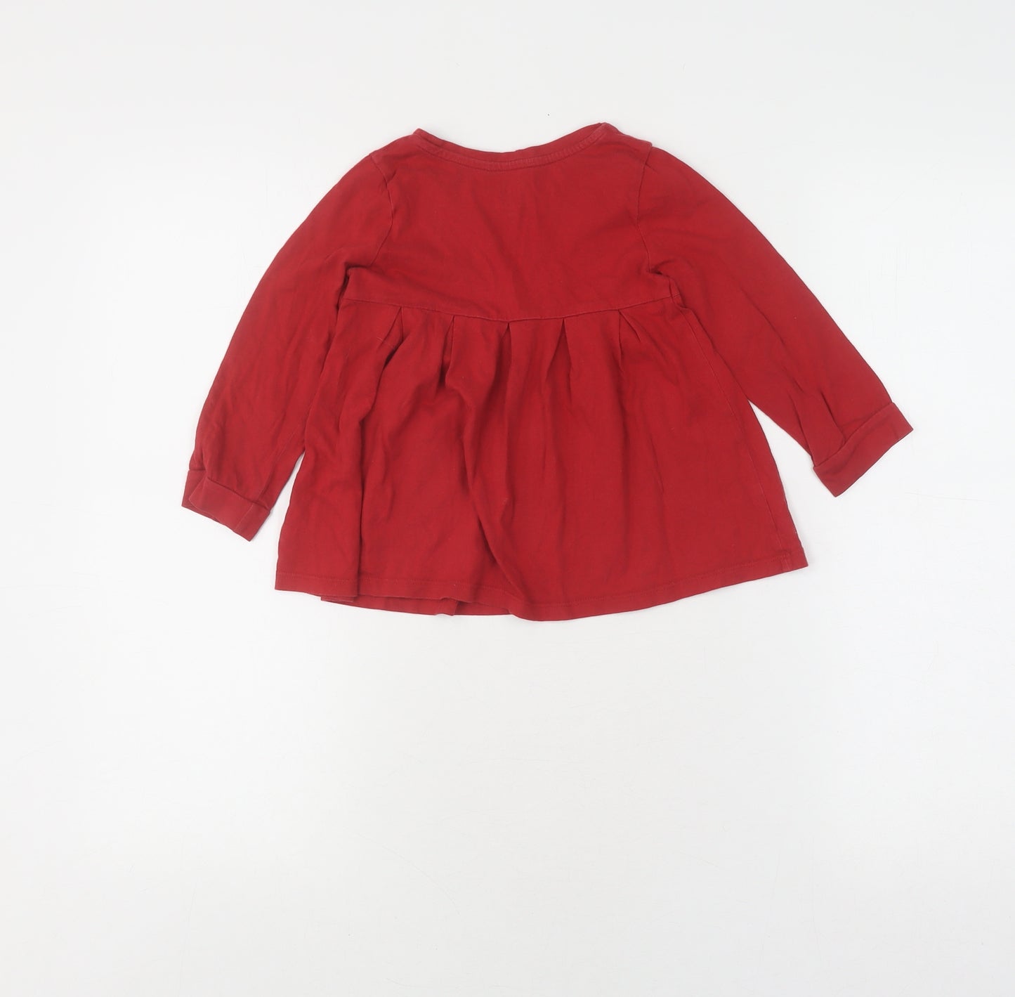 Gap Girls Red Long Sleeve Tunic Size 3 Years