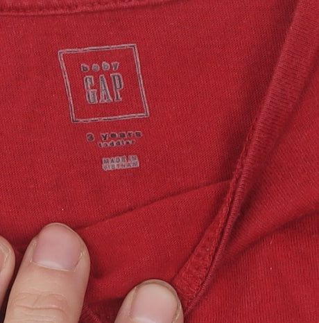 Gap Girls Red Long Sleeve Tunic Size 3 Years