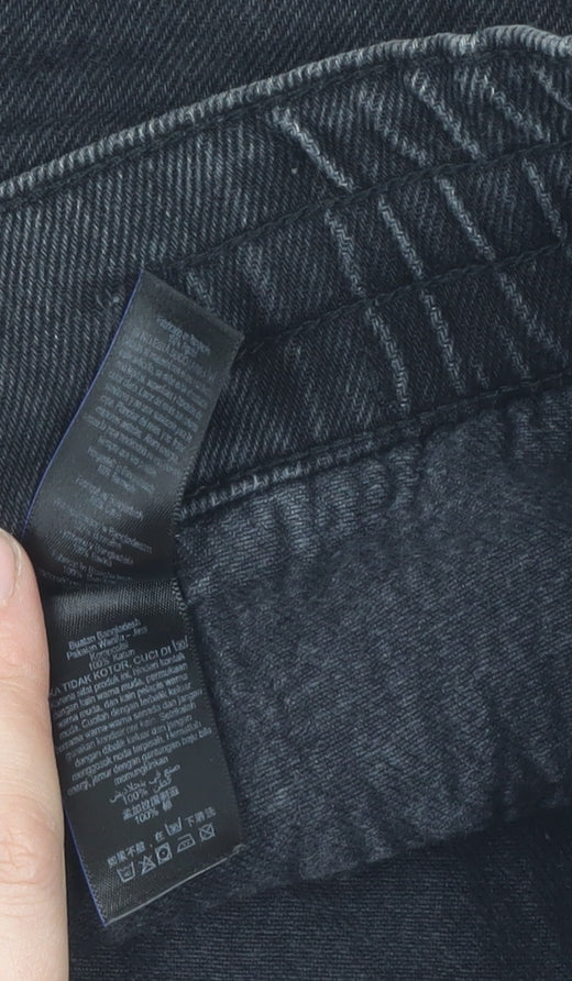 Next Women's Black Denim Shorts Size 14 Tall