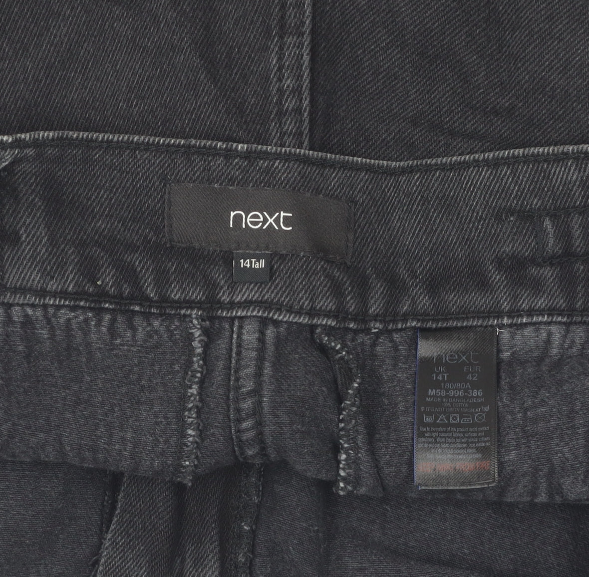 Next Women's Black Denim Shorts Size 14 Tall