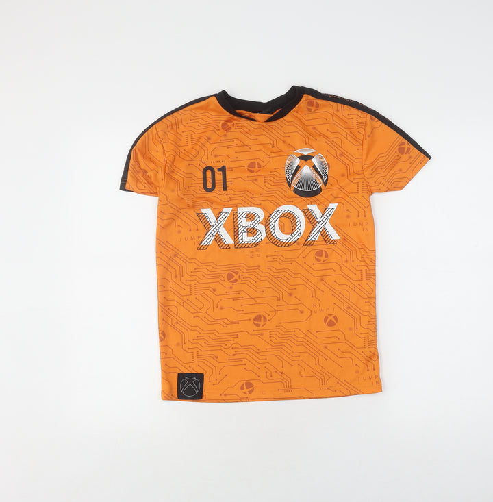 XBOX Boys Orange Graphic T-Shirt, 10 Years, Game Theme