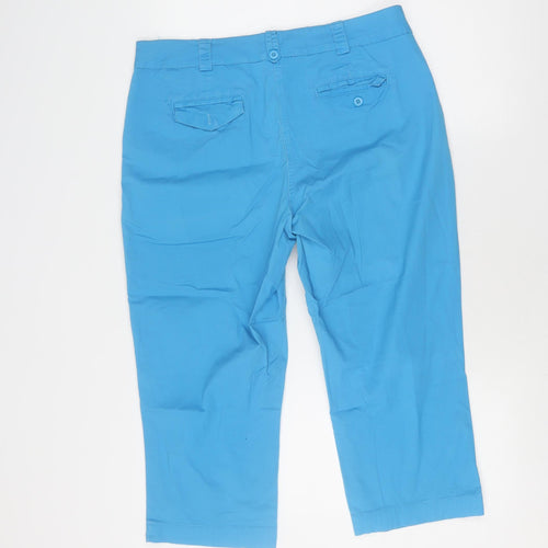 Debenhams Blue Capri Trousers Women's Size 14 Pockets
