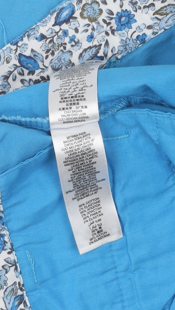 Debenhams Blue Capri Trousers Women's Size 14 Pockets