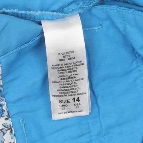 Debenhams Blue Capri Trousers Women's Size 14 Pockets