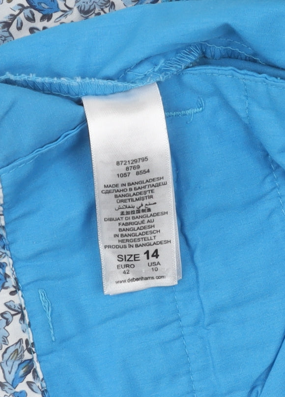 Debenhams Blue Capri Trousers Women's Size 14 Pockets