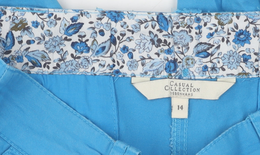 Debenhams Blue Capri Trousers Women's Size 14 Pockets