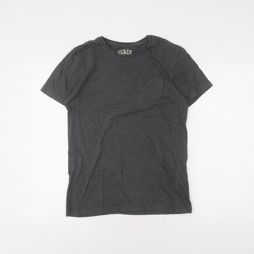 SoulCal & Co Men's Black V-Neck T-Shirt Size S