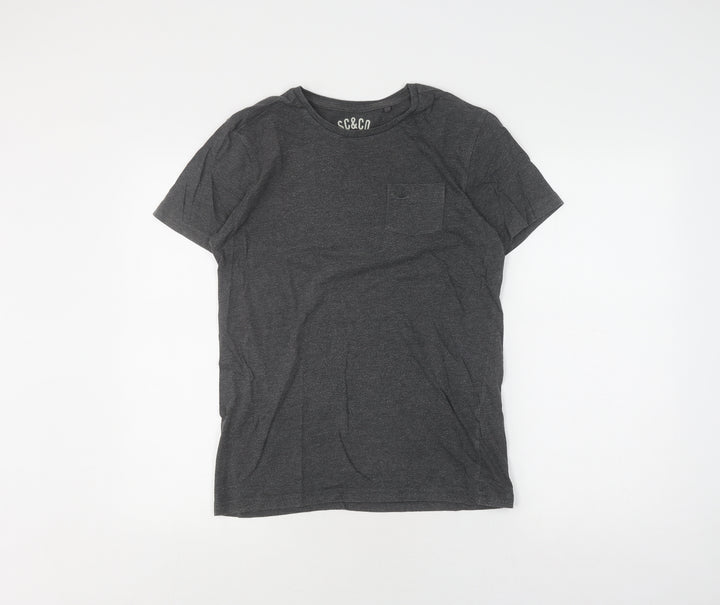 SoulCal & Co Men's Black V-Neck T-Shirt Size S