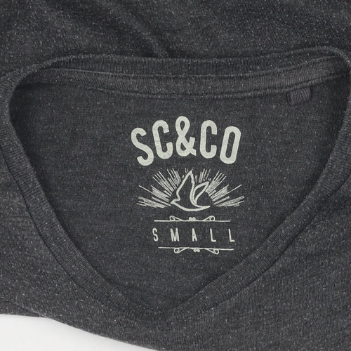 SoulCal & Co Men's Black V-Neck T-Shirt Size S