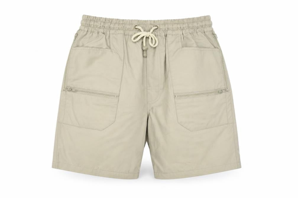 Front view of Pont Neuf unisex grey utility shorts m regular fit