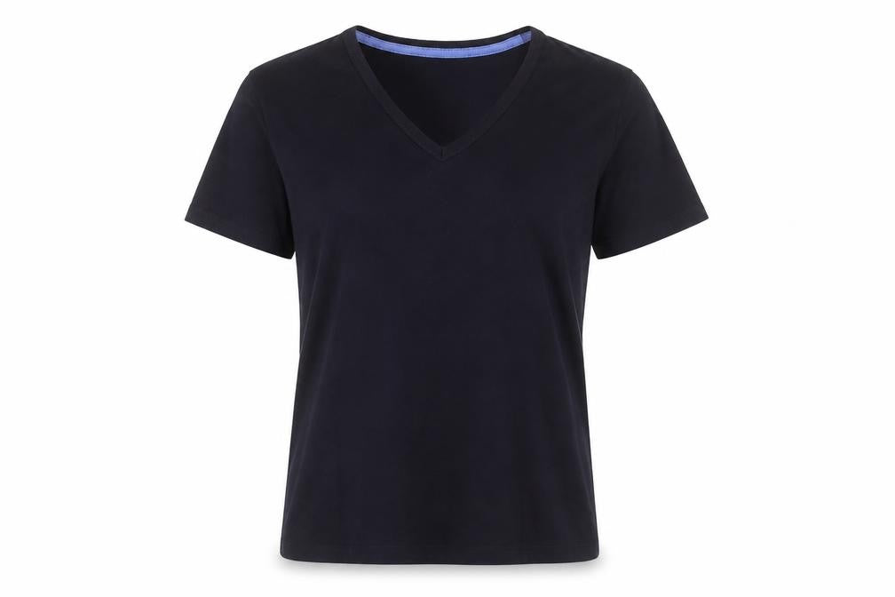 Lands' End Women Black XS V-Neck T-Shirt