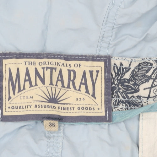 Mantaray Men's Blue Cargo Shorts, Size 36, Casual Summer Wear