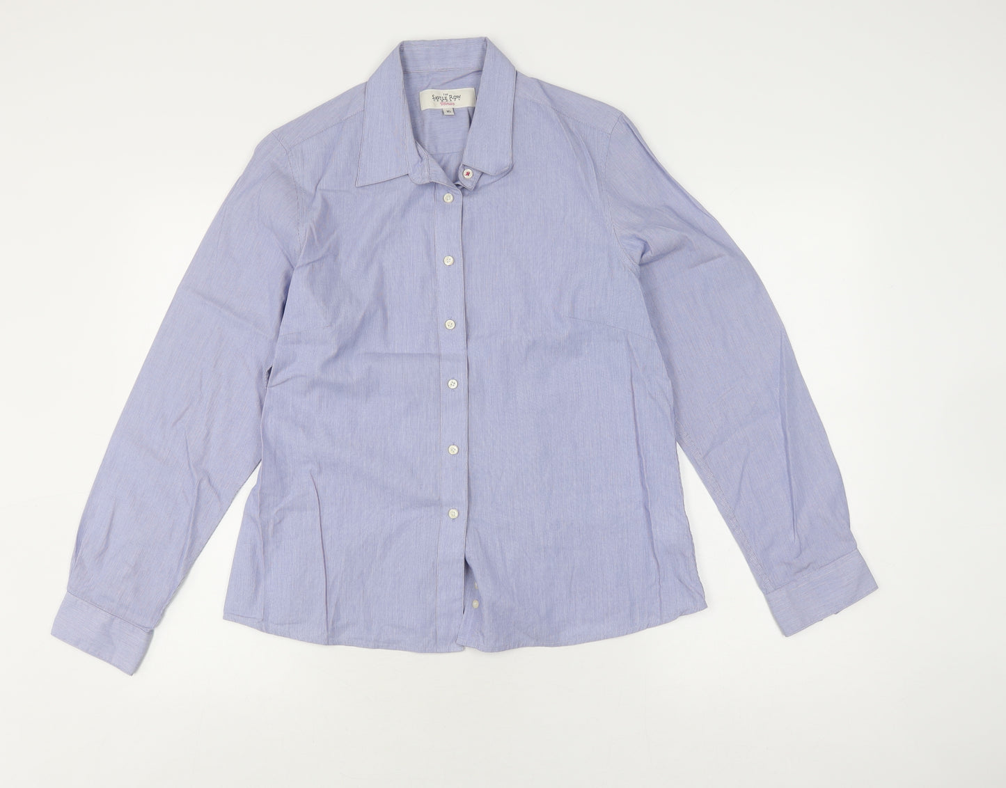 Savile Row Women's Blue Button-Up Shirt Size 16