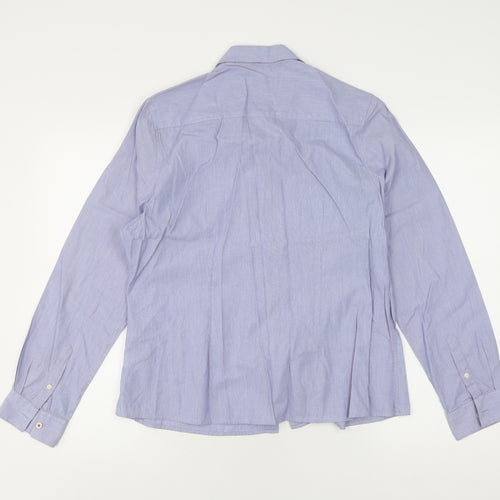 Savile Row Women's Blue Button-Up Shirt Size 16