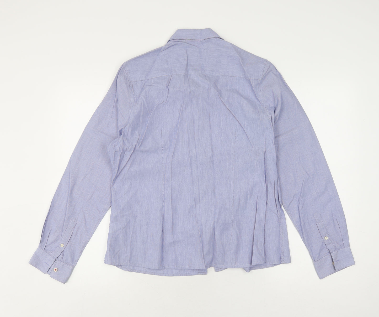 Savile Row Women's Blue Button-Up Shirt Size 16