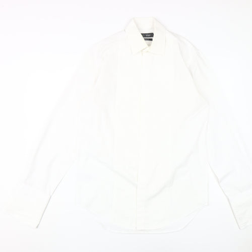 Marks and Spencer Men's White Dress Shirt 37 Formal