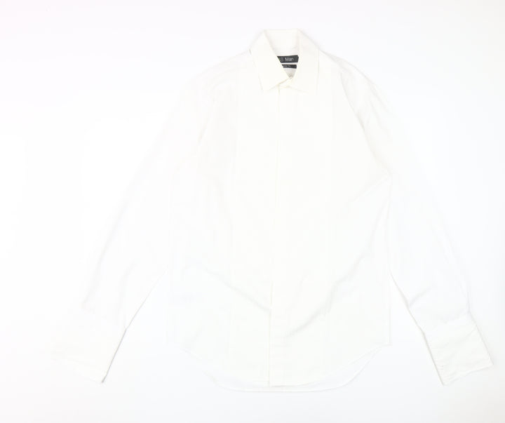 Marks and Spencer Men's White Dress Shirt 37 Formal