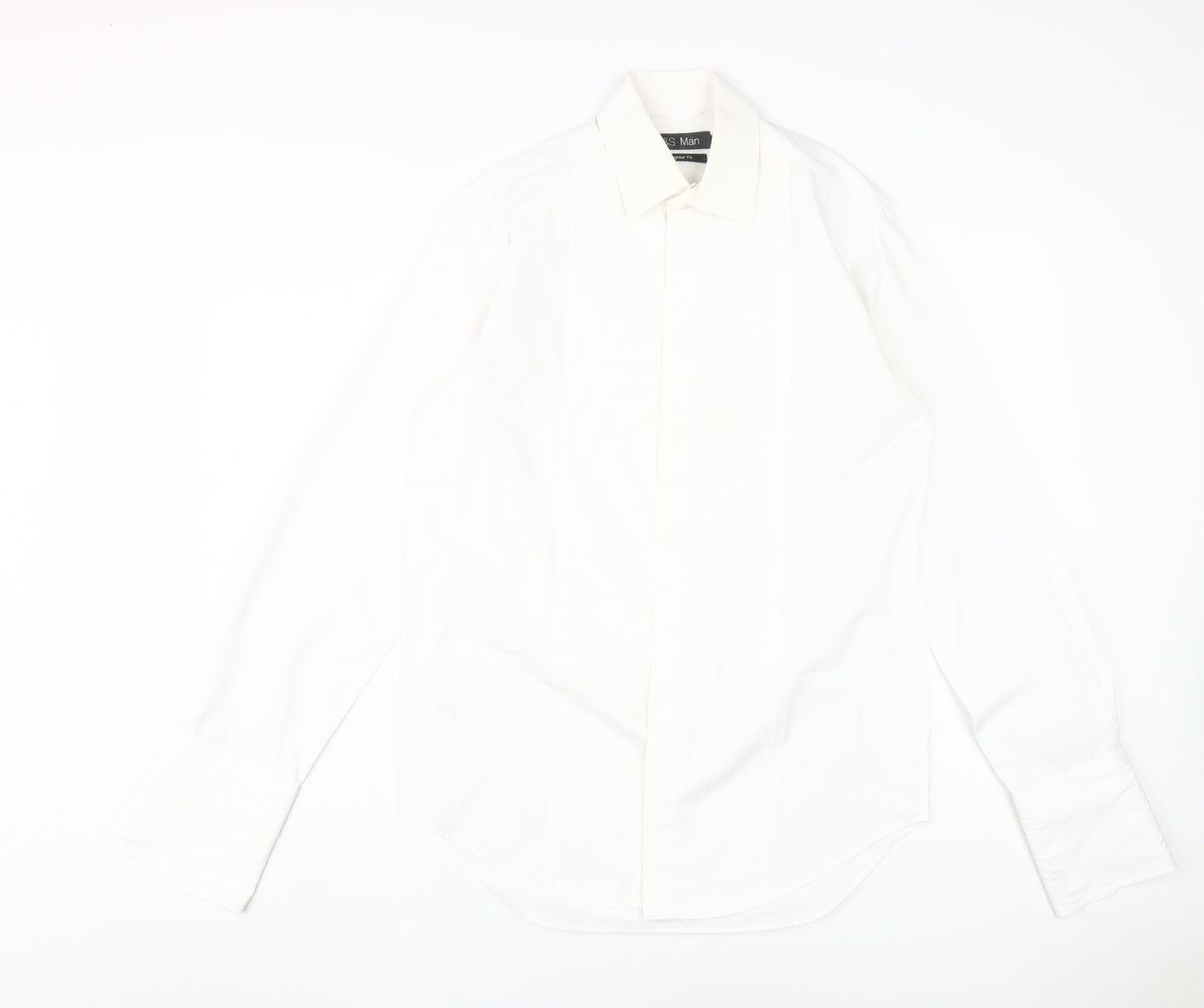 Marks and Spencer Men's White Dress Shirt 37 Formal