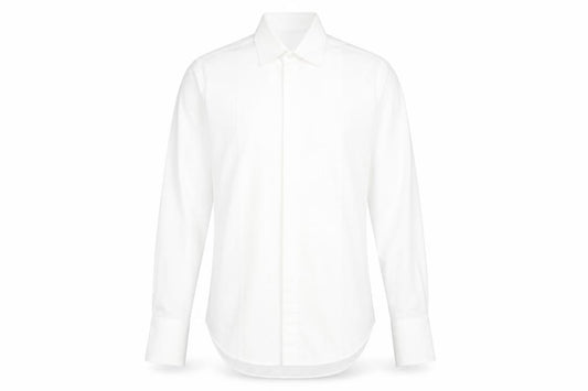 Front view of Marks & Spencer Men's White Dress Shirt 37 Formal