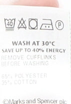 Marks and Spencer Men's White Dress Shirt 37 Formal