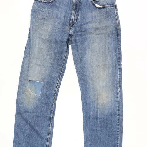 Marks and Spencer Men's Blue Straight Jeans, Size 32