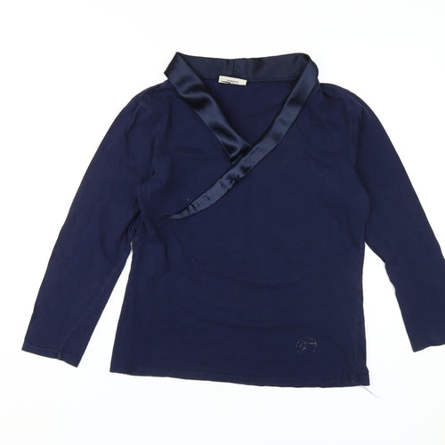 Temperley London Women's Blue Wrap Blouse, Size S