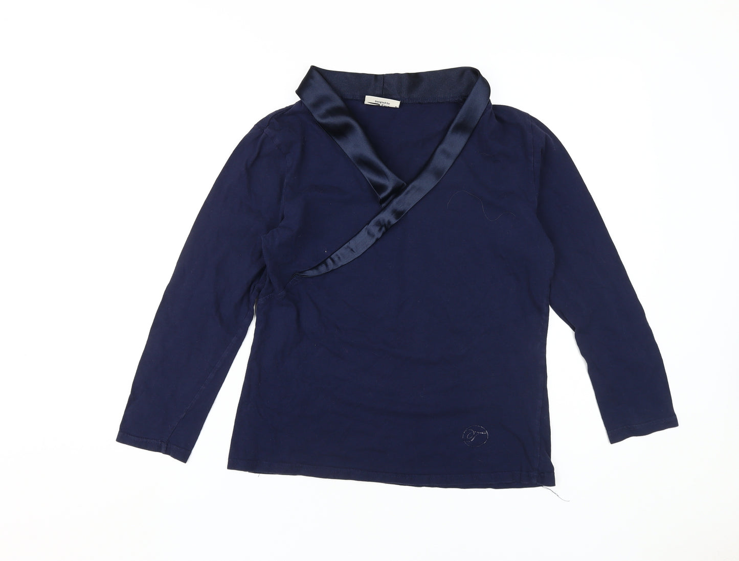Temperley London Women's Blue Wrap Blouse, Size S