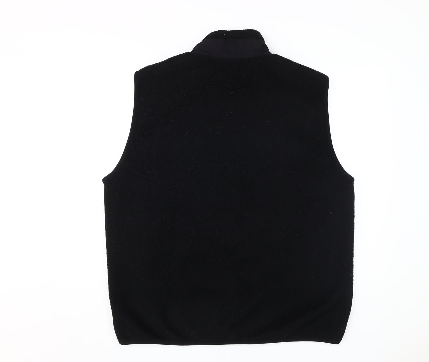 Lands' End Men's Black Fleece Waistcoat, L, Casual