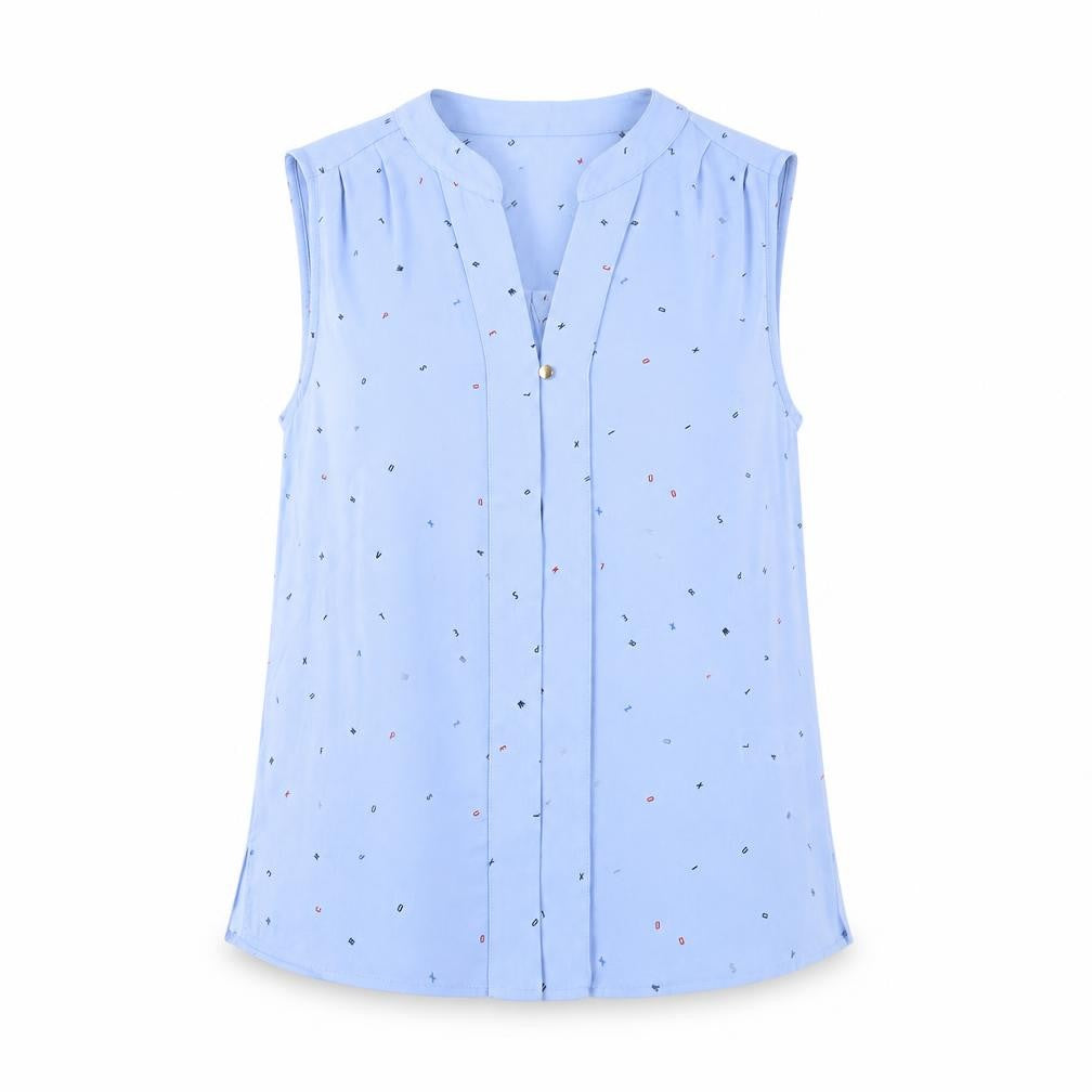 Front view of Marks & Spencer Women's Blue Blouse, size 10