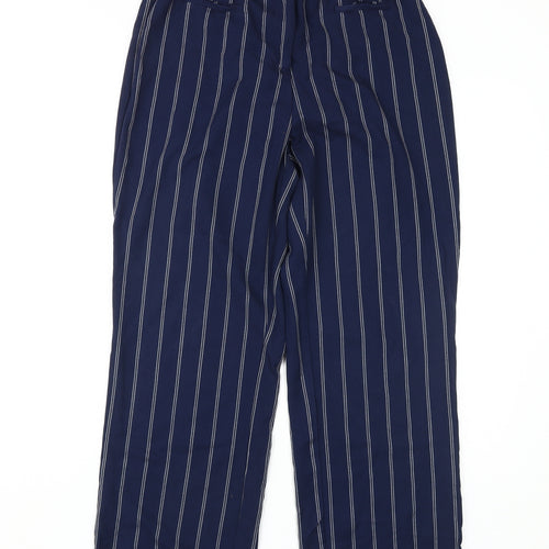Damart Women's Blue Striped Trousers Size 14