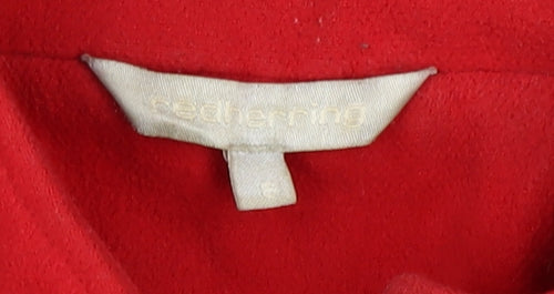 Red Herring Women's Red Hooded Parka Coat Size 12