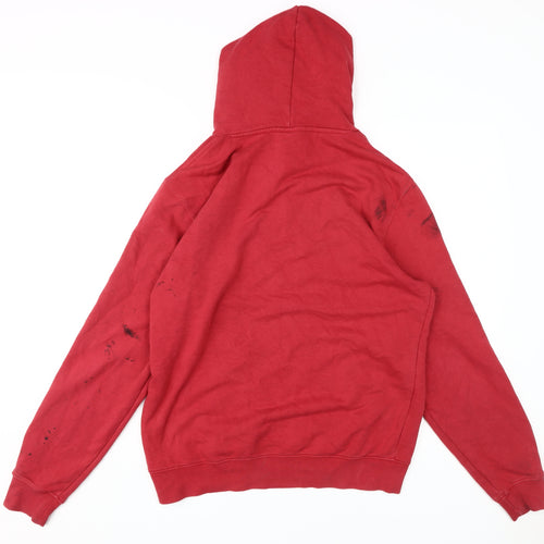 Champion Men's Red Pullover Hoodie with Logo, L