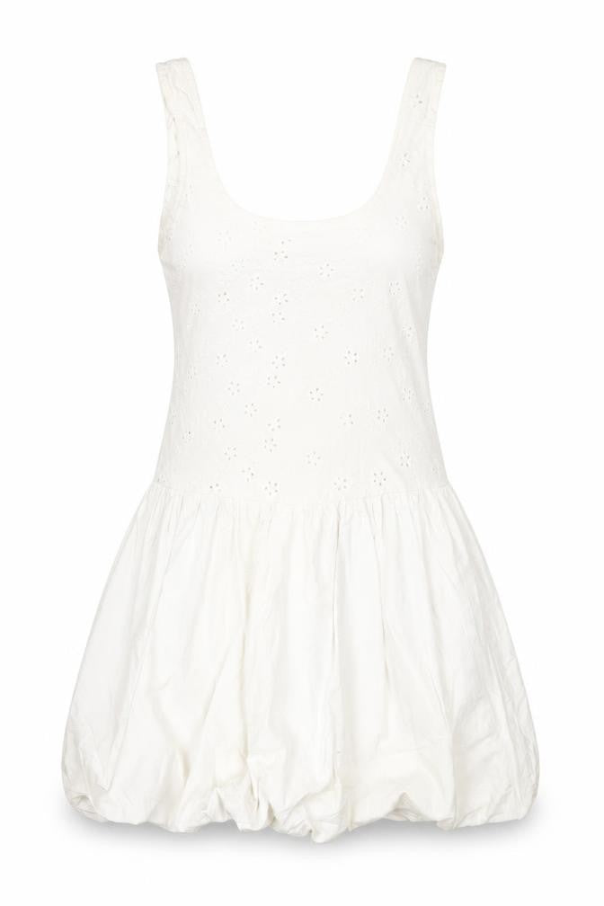 Zara Women's White Cotton Fit & Flare Dress M