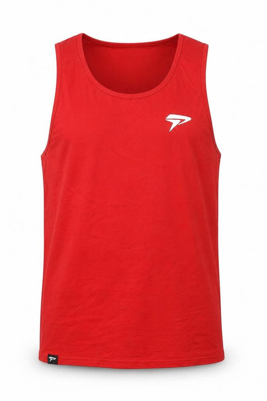 Front view of Physiq Apparel Men's Red 2XL Athletic Tank Top