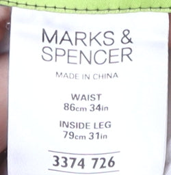 Marks and Spencer Men's Beige Trousers, Size 34, Regular Fit