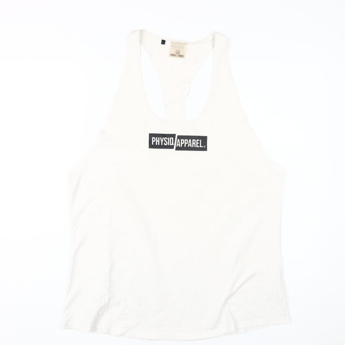 PHYSIQ APPAREL Men's White 2XL Tank Top for Gym