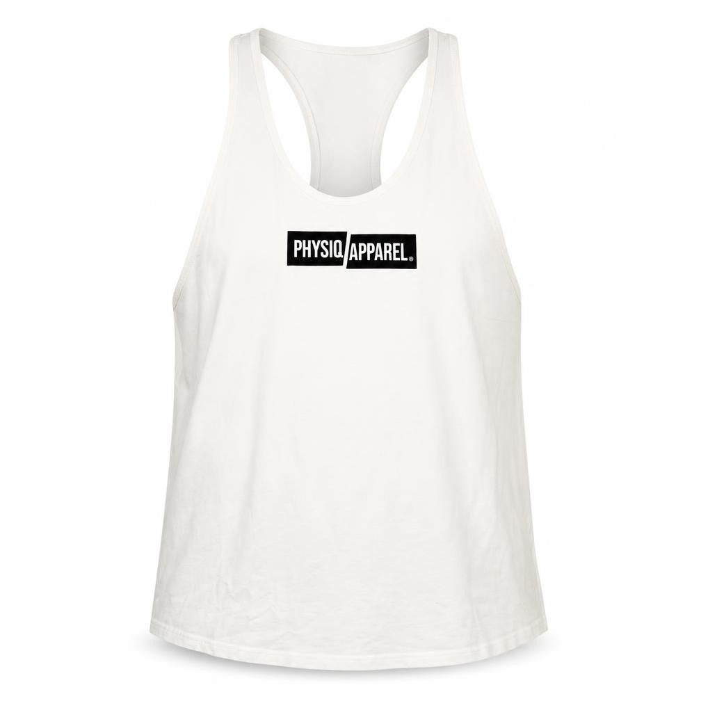 PHYSIQ APPAREL Men's White 2XL Tank Top for Gym